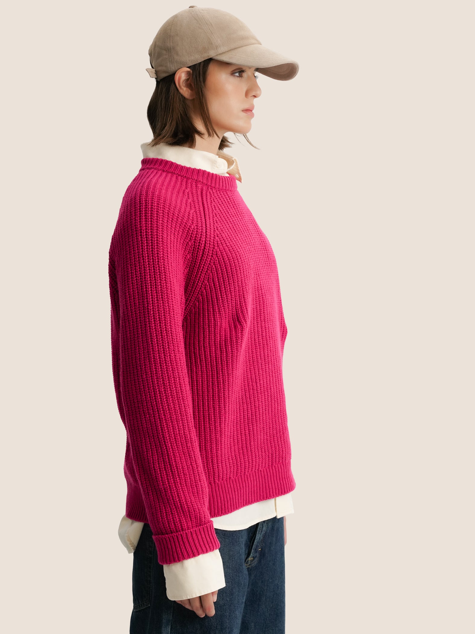 FUCSIA KNITTED SWEATER