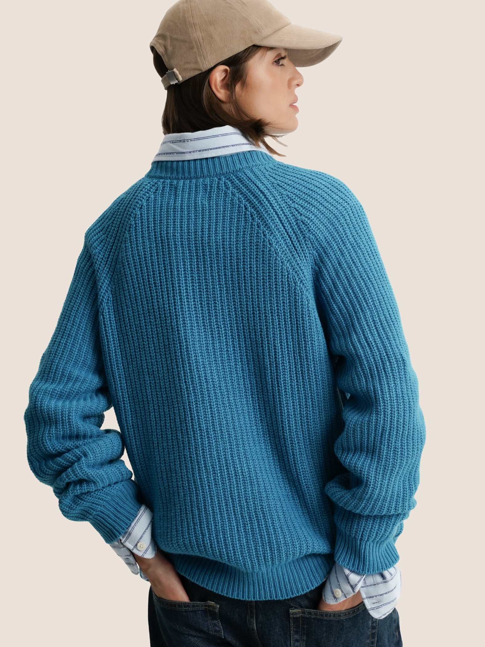 TEAL KNITTED SWEATER