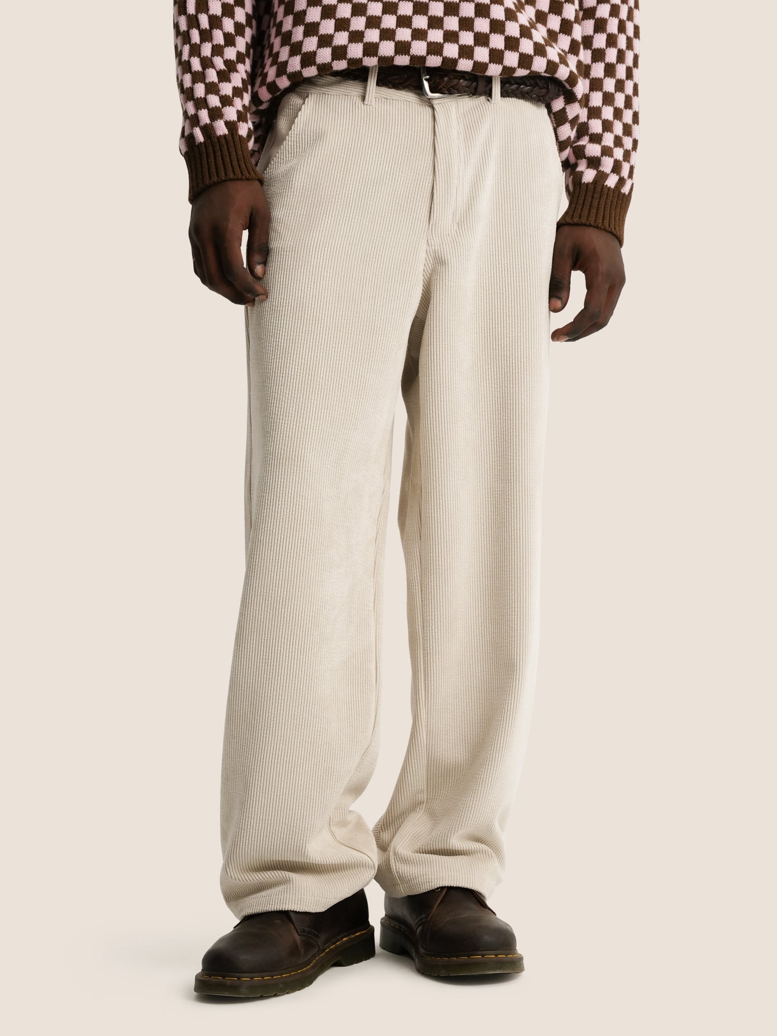 ECRU CORDUROY TROUSERS