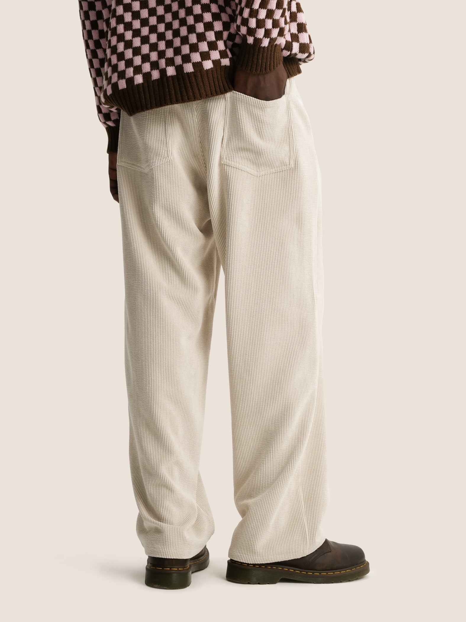 ECRU CORDUROY TROUSERS