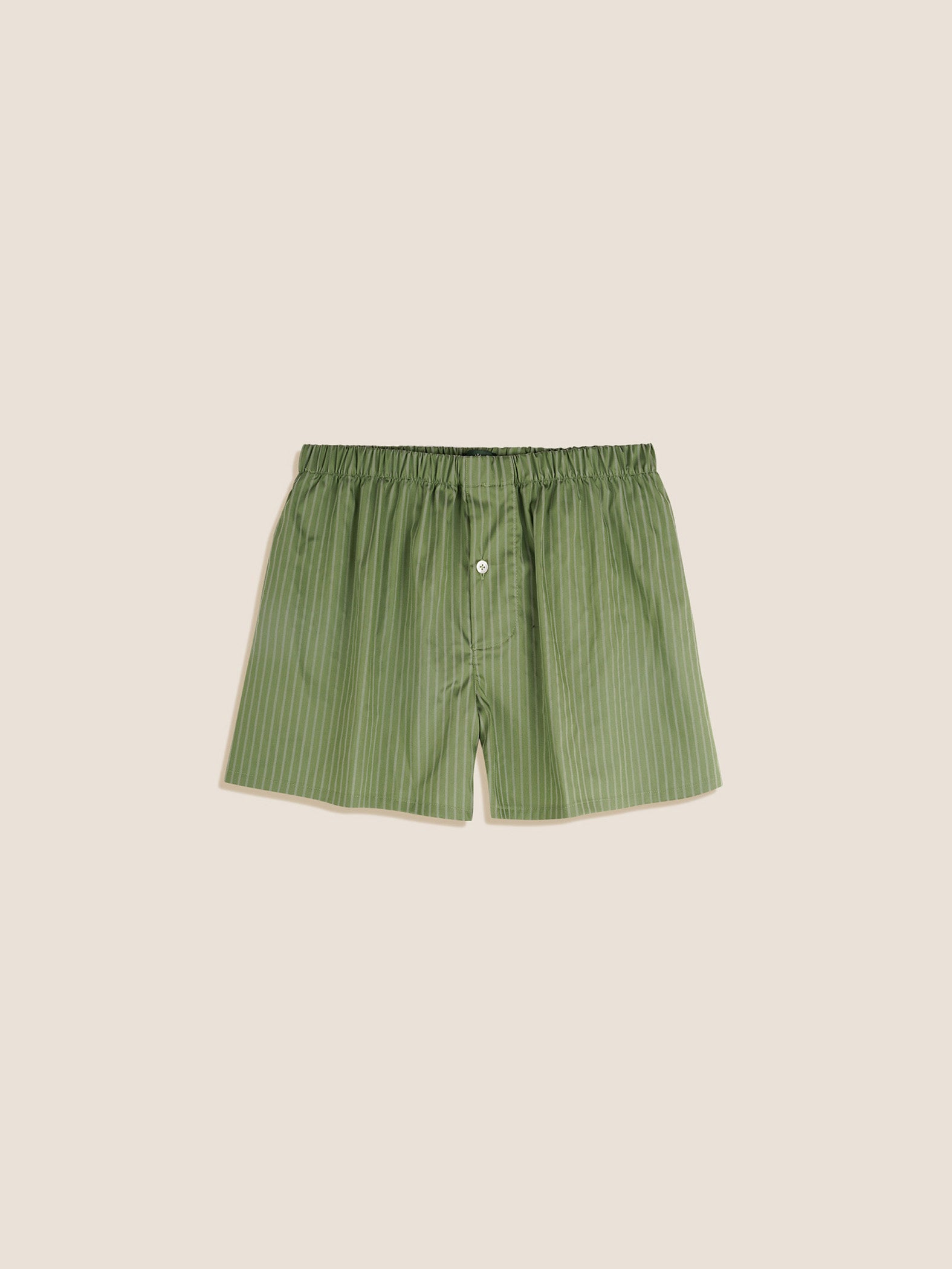 GREEN STRIPED BOXER SHORTS