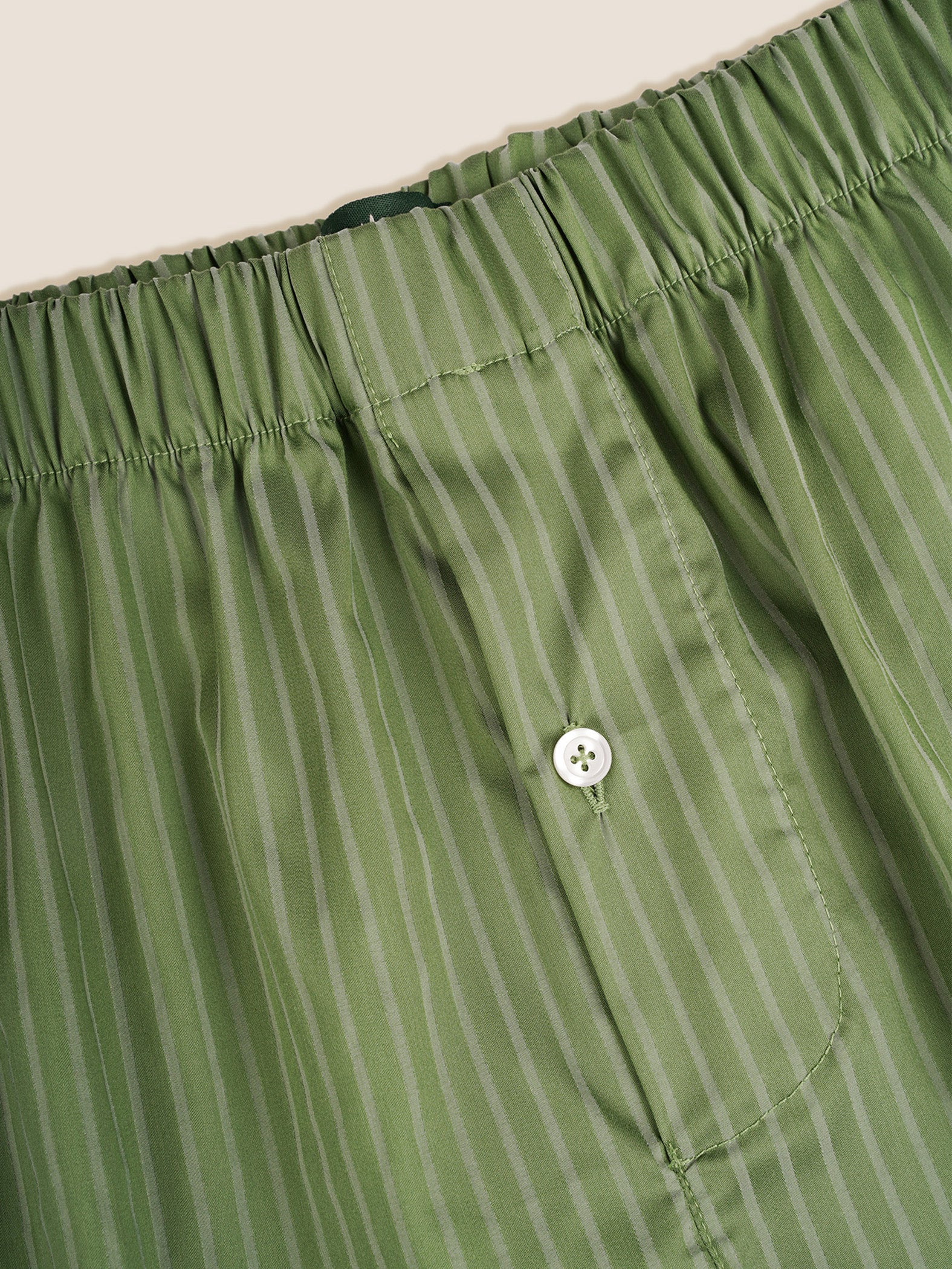 GREEN STRIPED BOXER SHORTS