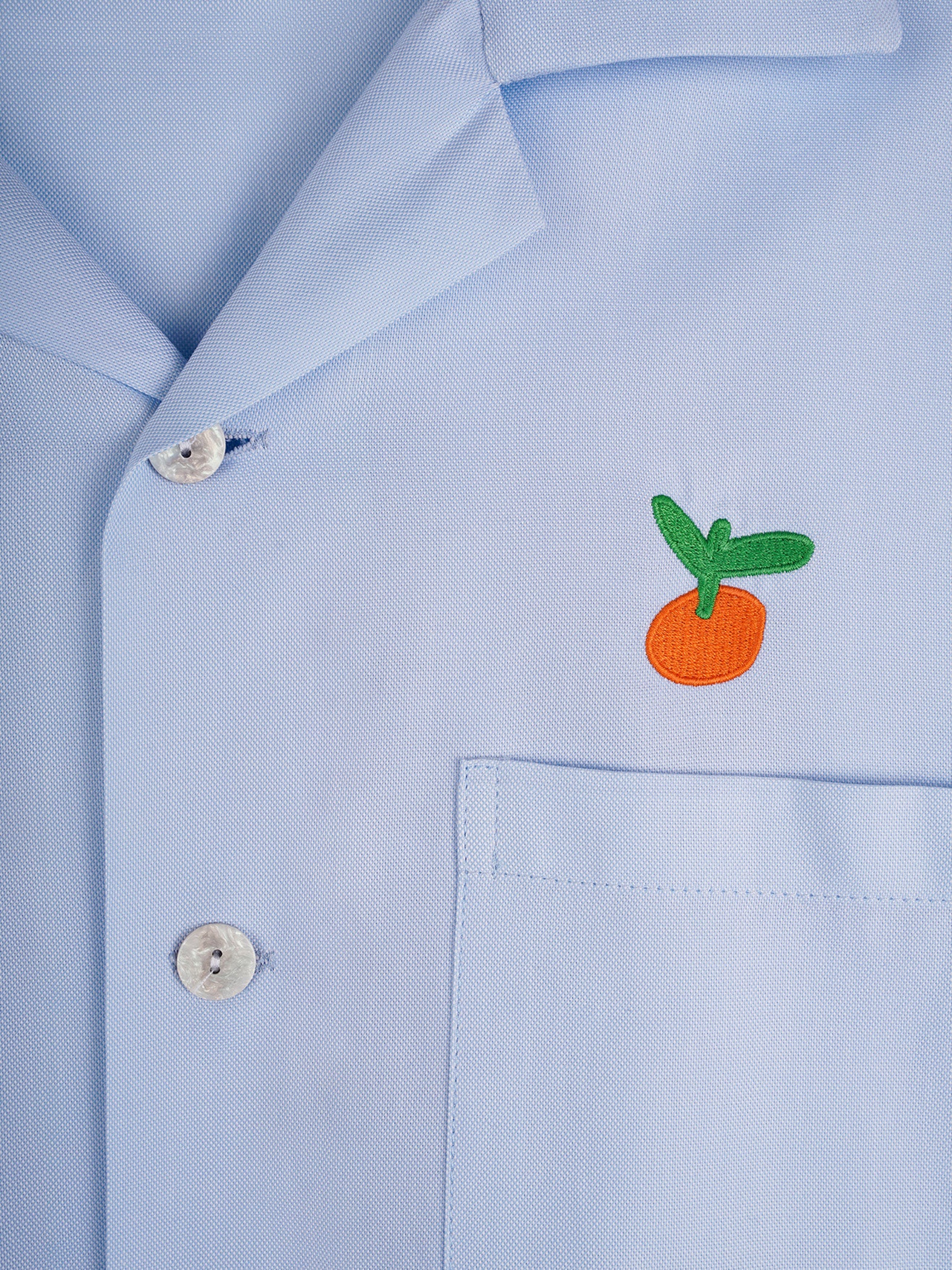 ORANGE EMBROIDERED LONGSLEEVE SHIRT