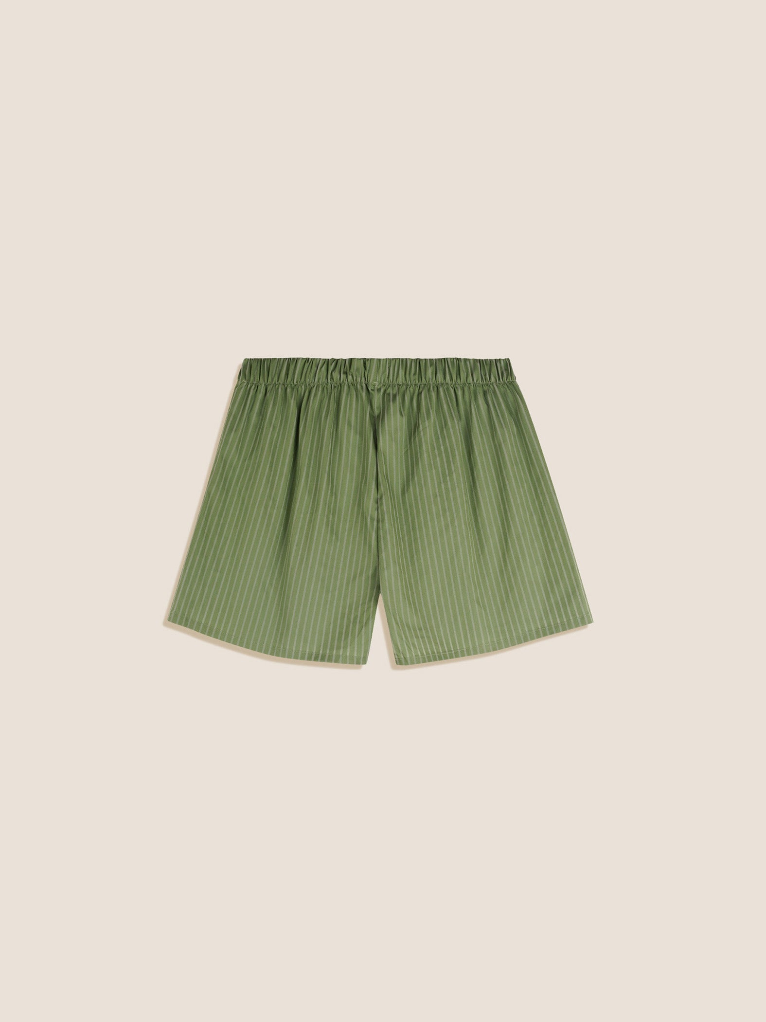 GREEN STRIPED BOXER SHORTS