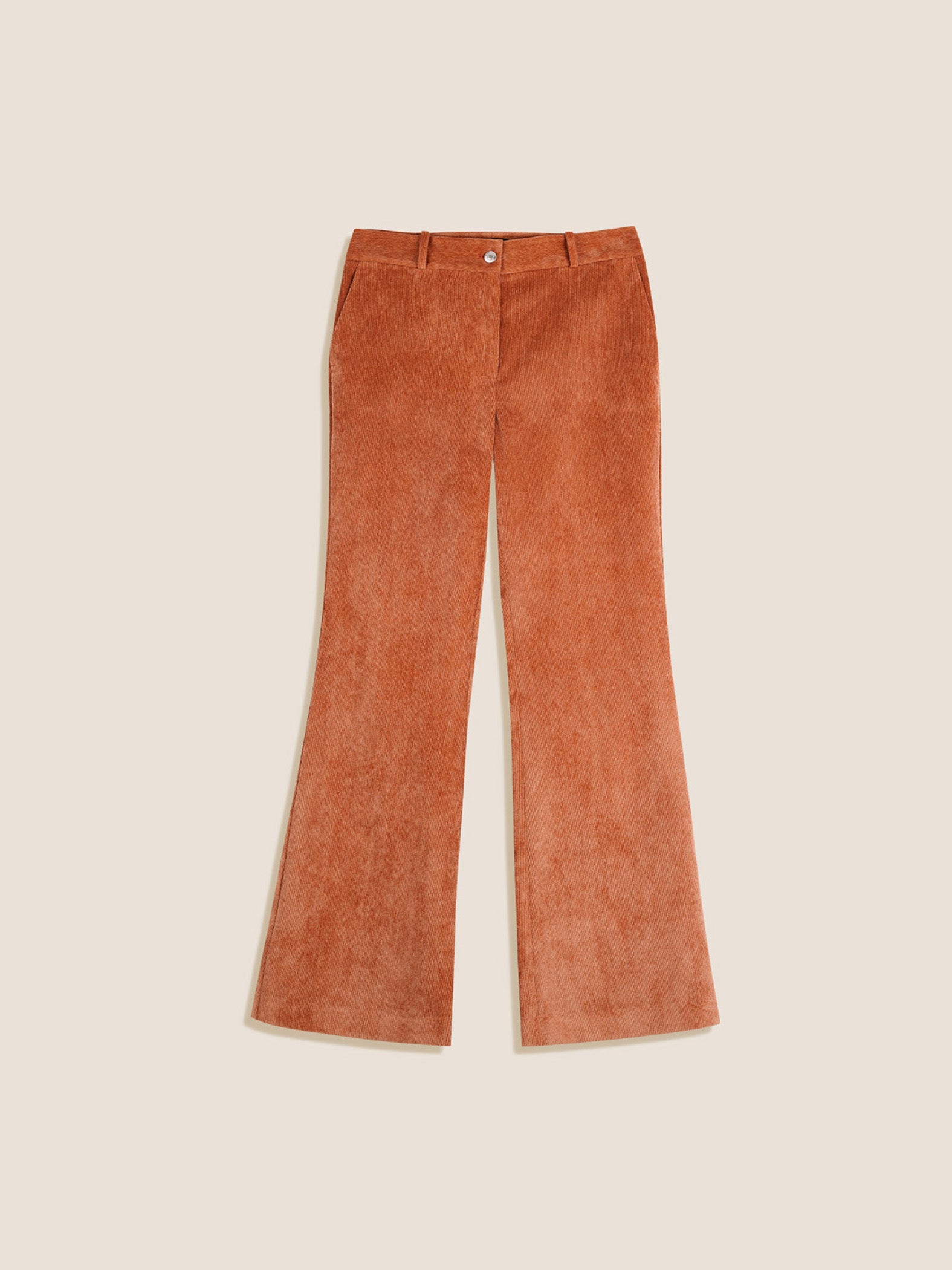 PUMPKIN FLARED TROUSERS