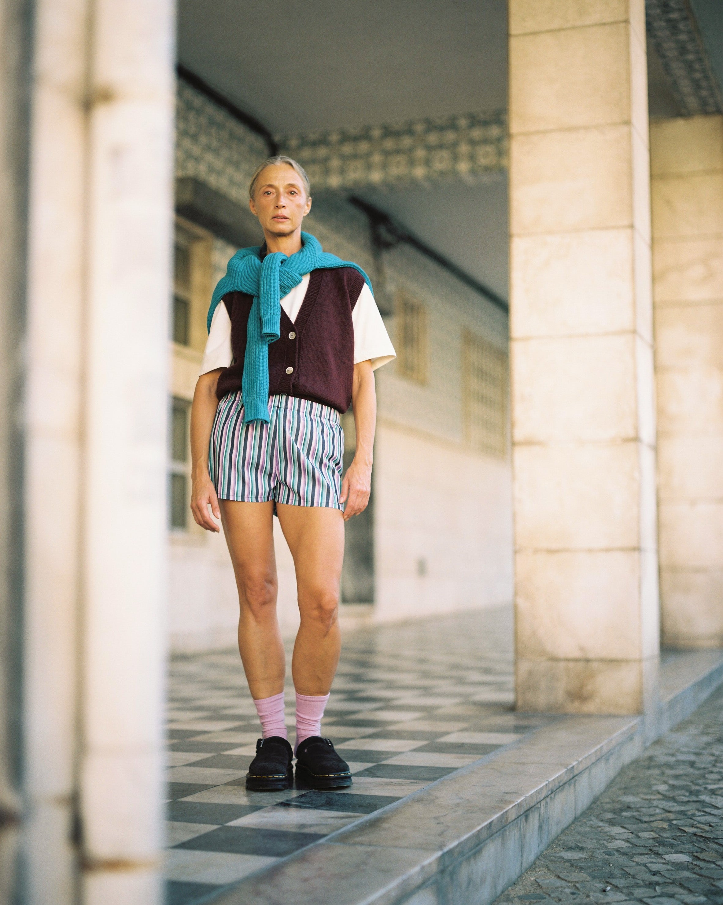 MULTI STRIPED BOXER SHORTS