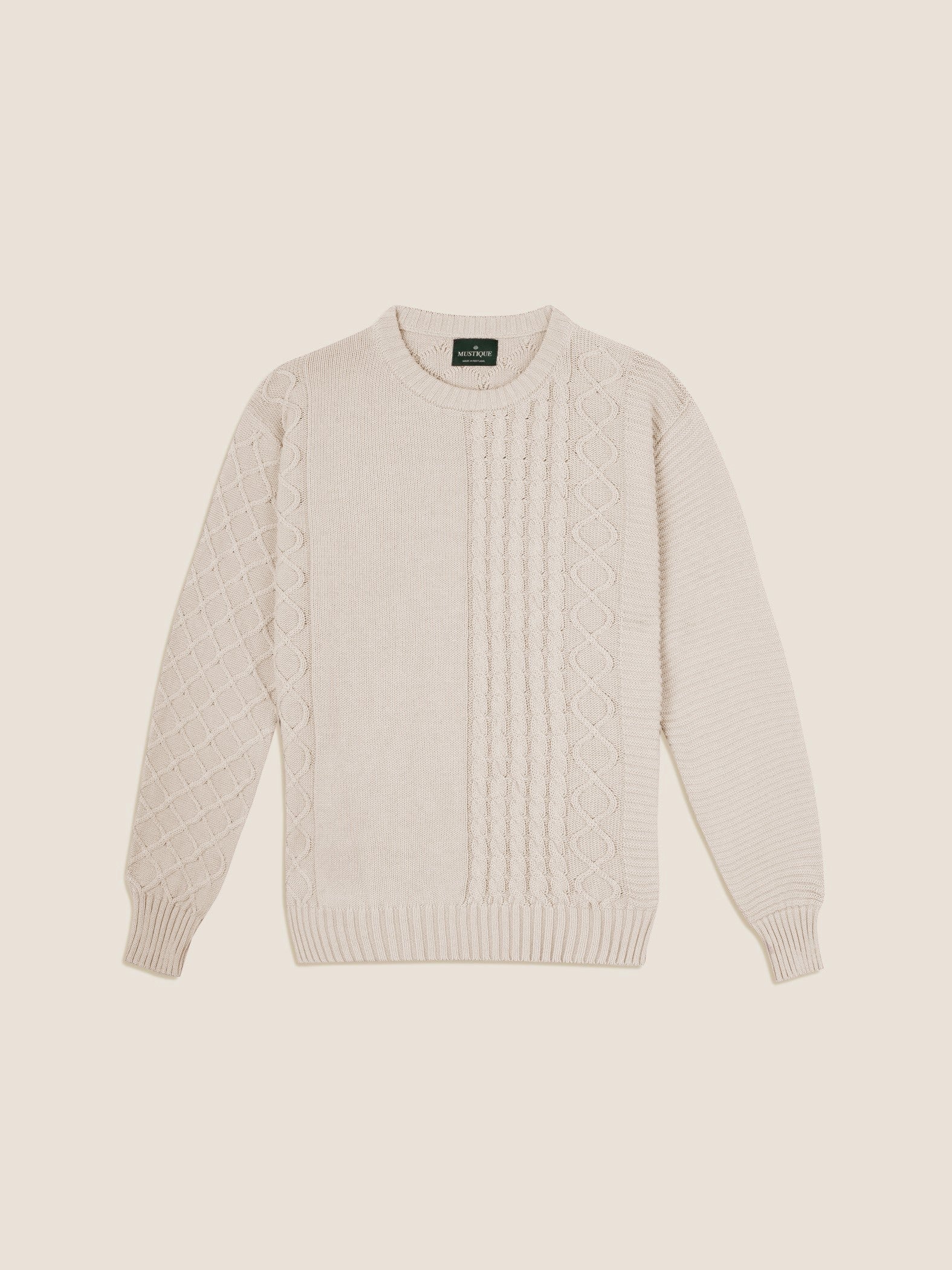 BEIGE KNITTED SWEATER