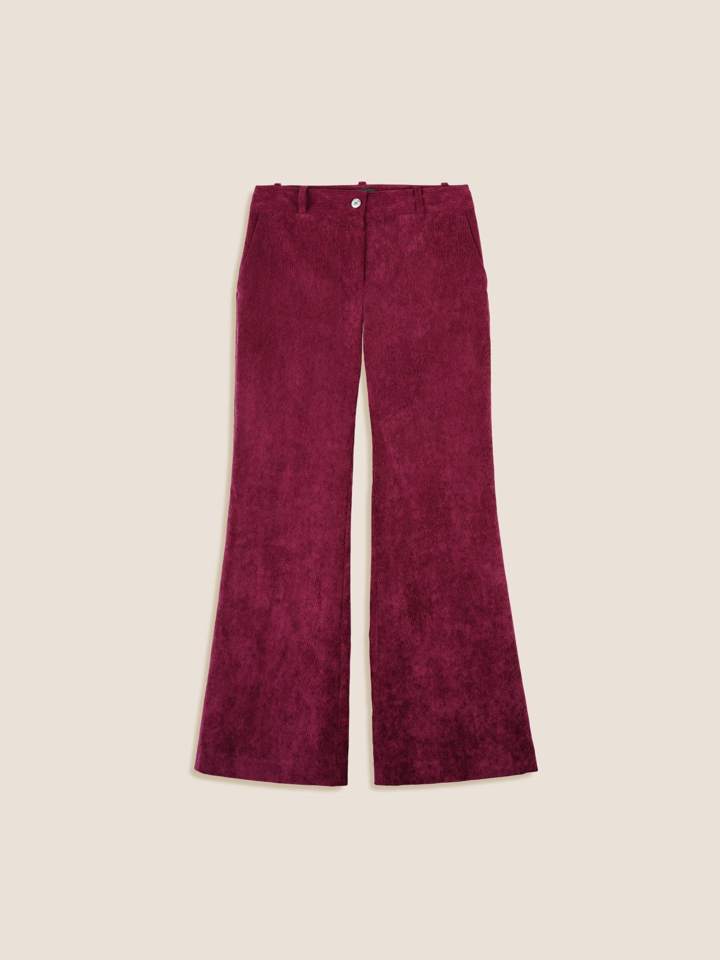 CHERRY FLARED TROUSERS