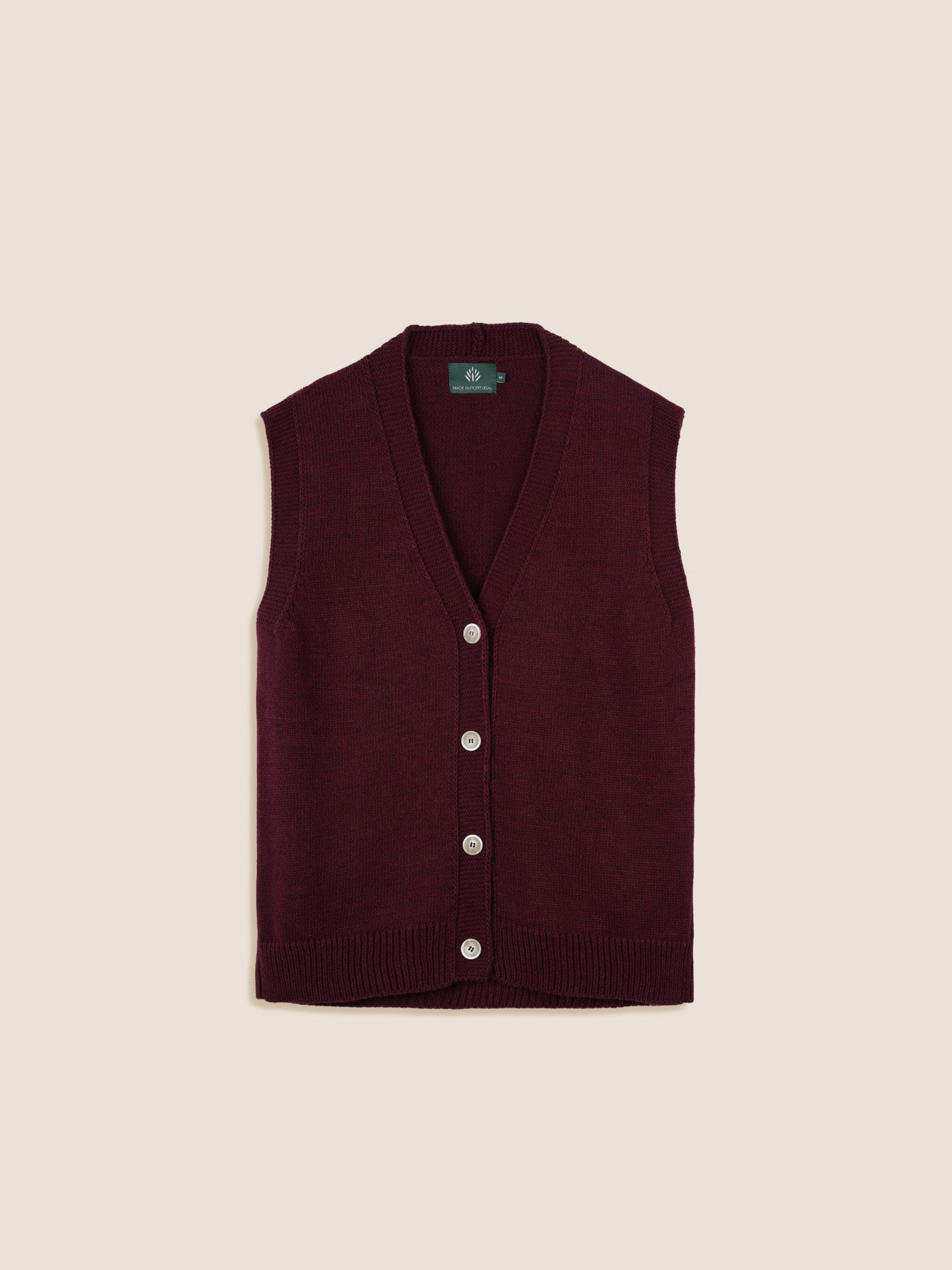 BURGUNDY KNITTED VEST