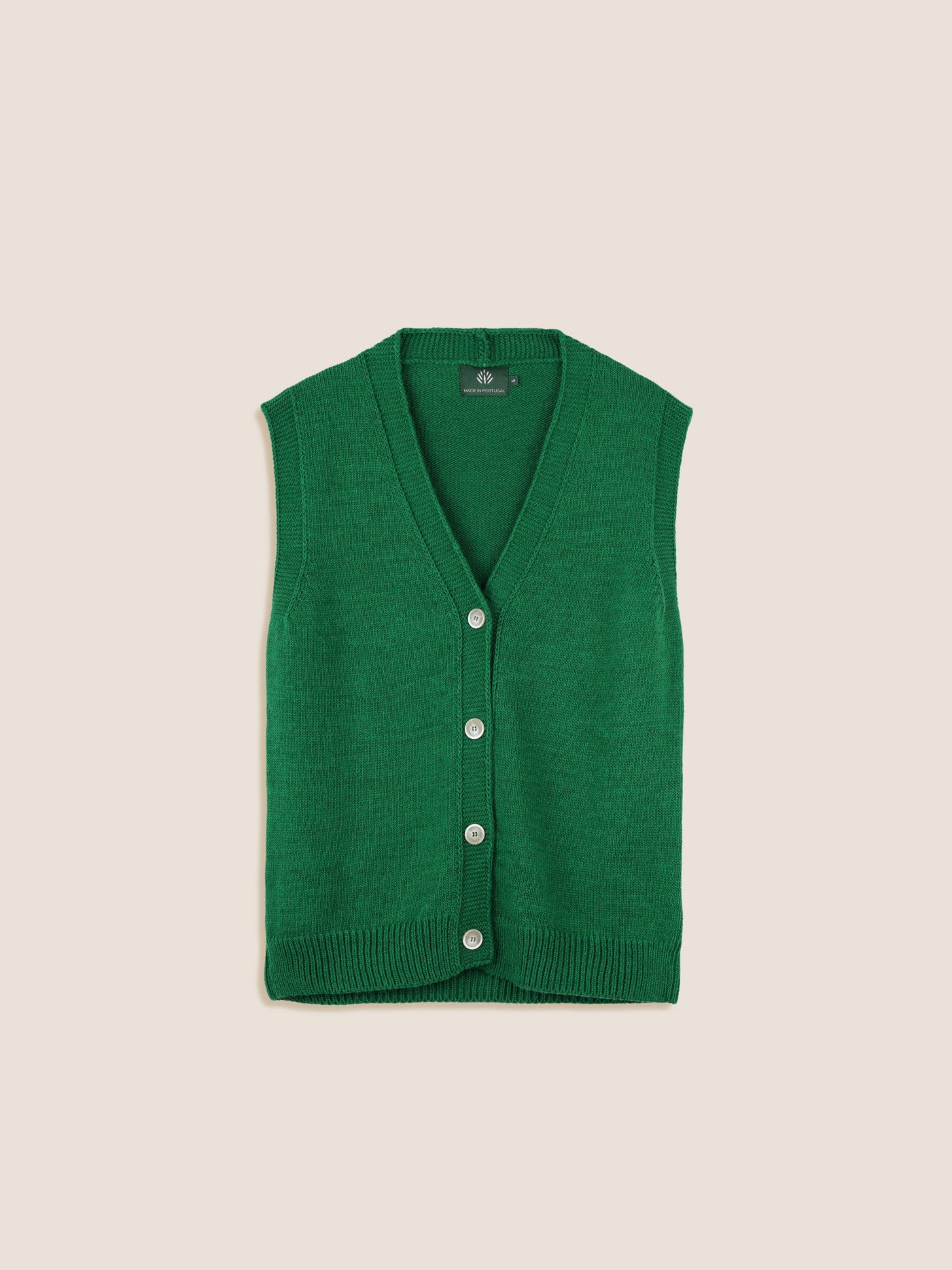 GREEN KNITTED VEST